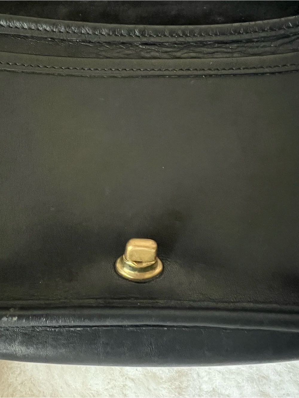 Coach Black Leather "Penny Pocket Purse" Crossbody Authentic vintage style 9755 - Picture 7 of 15